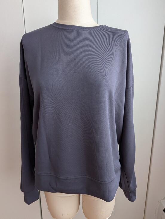 Sweaters - Women's Crewneck Sweater - Steel Blue